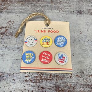 New Junk Food 6 Pin Set retro